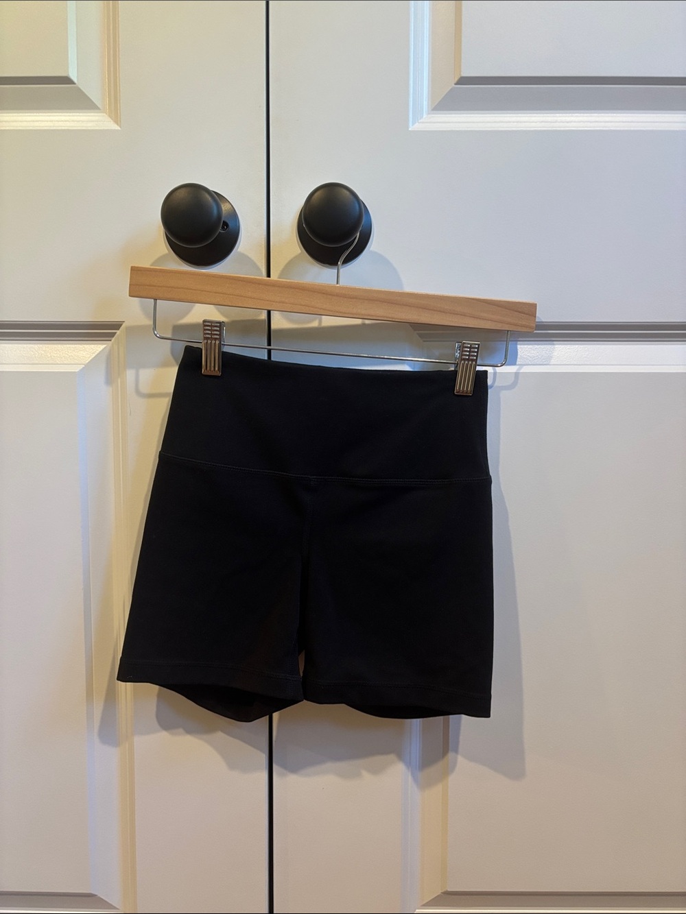 Yogalicious Black High-Waist Bike Shorts - Solid Black